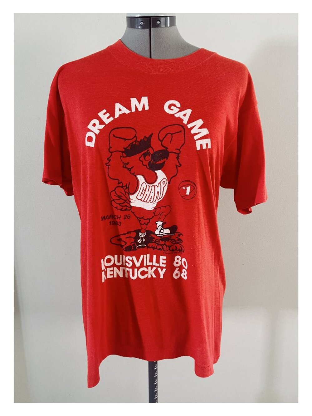 VTG Screen Stars Sz L 1983 Dream Game Graphic Tee UL vs UK